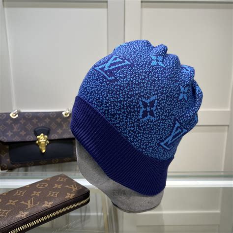 louis vuitton blue beanie